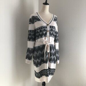 NWT LUCKY BRAND Petite MultiColor Belted Soft Knit Long Cardigan